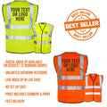 Printed Hi-Vis High Viz Visibility Safety Vest Waistcoat Tabard