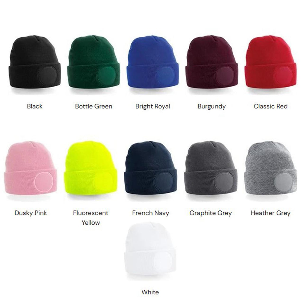Customizable Logo Beanie: Double Layer Knit Patch Hat (6cm Decoration Area)