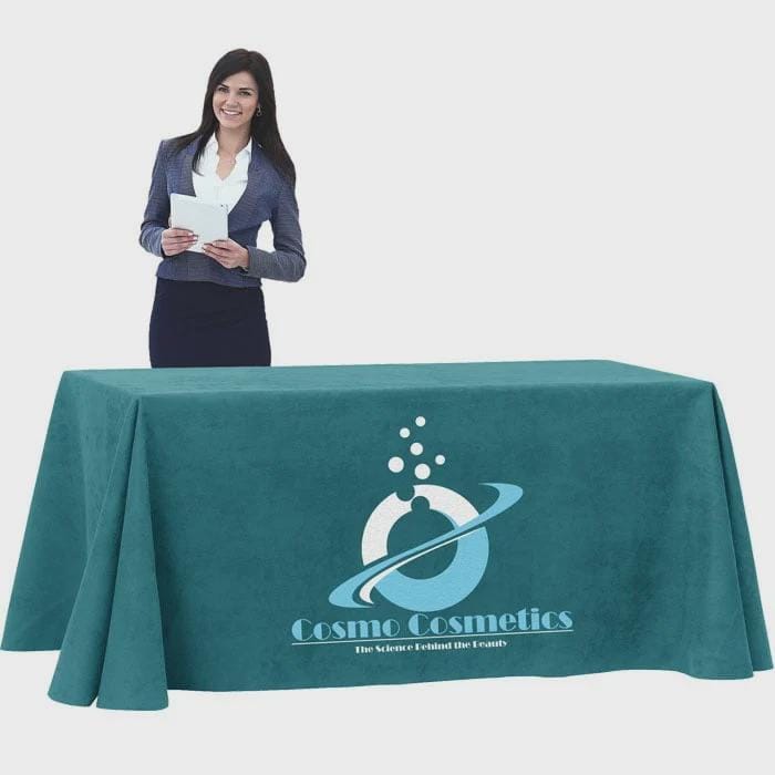 Custom Printed Fitted Table Cloth/Cover Personalized Logo or Text