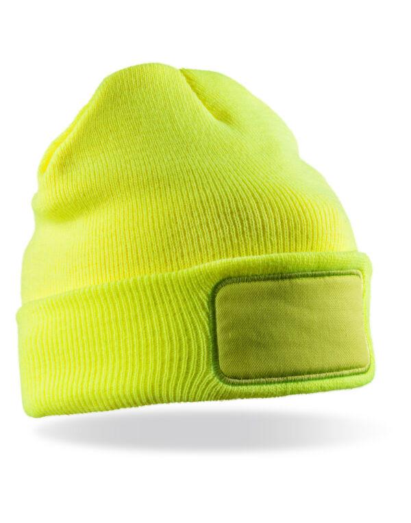 Customizable Logo Beanie: Double Layer Knit Patch Hat (6cm Decoration Area)