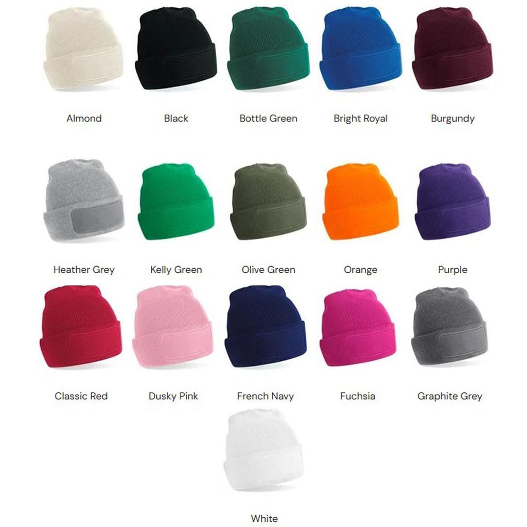 Customizable Logo Beanie: Double Layer Knit Patch Hat (6cm Decoration Area)
