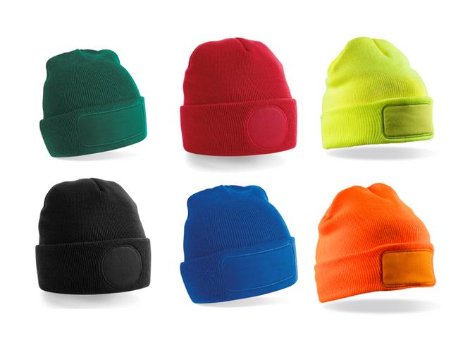 Customizable Logo Beanie: Double Layer Knit Patch Hat (6cm Decoration Area)