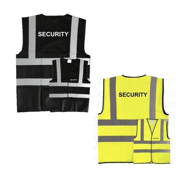 Security Hi-Vis Vest Yellow or Black
